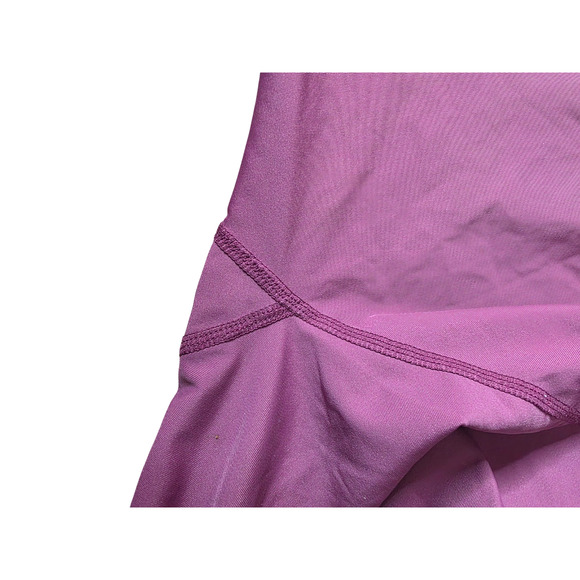 Athleta Set Small Bra Leggings Purple Rainbow Stripe Glitter Trim Matching Activ - Picture 8 of 12